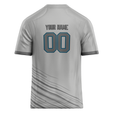 Custom Team Design Silver & Gray Colors Design Sports Football Jersey FT00CP030403