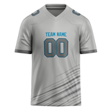 Custom Team Design Silver & Gray Colors Design Sports Football Jersey FT00CP030403