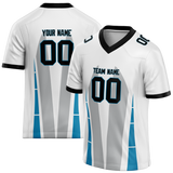 Custom Team Design White & Silver Colors Design Sports Football Jersey