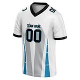 Custom Team Design White & Silver Colors Design Sports Football Jersey FT00CP060204