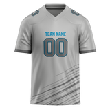 Custom Team Design Silver & Gray Colors Design Sports Football Jersey FT00CP070403