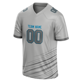 Custom Team Design Silver & Gray Colors Design Sports Football Jersey FT00CP070403