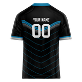 Custom Team Design Black & Blue Colors Design Sports Football Jersey FT00CP080120