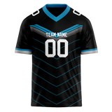 Custom Team Design Black & Blue Colors Design Sports Football Jersey FT00CP080120