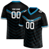 Custom Team Design Black & Blue Colors Design Sports Football Jersey