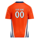 Custom Team Design Orange & Royal Blue Colors Design Sports Football Jersey FT00DB011019