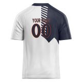 Custom Team Design White & Navy Blue Colors Design Sports Football Jersey FT00DB020218