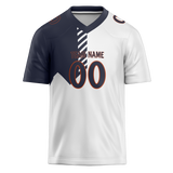 Custom Team Design White & Navy Blue Colors Design Sports Football Jersey FT00DB020218