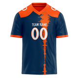 Custom Team Design Royal Blue & Orange Colors Design Sports Football Jersey FT00DB031910