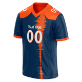 Custom Team Design Royal Blue & Orange Colors Design Sports Football Jersey FT00DB031910