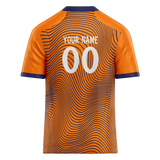 Custom Team Design Light Orange & Dark Purple Colors Design Sports Football Jersey FT00DB091122