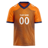 Custom Team Design Light Orange & Dark Purple Colors Design Sports Football Jersey FT00DB091122