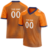 Custom Team Design Light Orange & Dark Purple Colors Design Sports Football Jersey