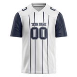 Custom Team Design White & Navy Blue Colors Design Sports Football Jersey FT00DC020218