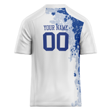 Custom Team Design White & Blue Colors Design Sports Football Jersey FT00DC030220