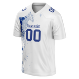 Custom Team Design White & Blue Colors Design Sports Football Jersey FT00DC030220