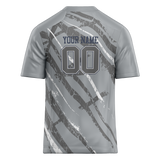 Custom Team Design Silver & Gray Colors Design Sports Football Jersey FT00DC040403