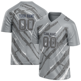 Custom Team Design Silver & Gray Colors Design Sports Football Jersey FT00DC040403