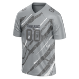 Custom Team Design Silver & Gray Colors Design Sports Football Jersey FT00DC040403