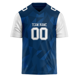 Custom Team Design Royal Blue & Black Colors Design Sports Football Jersey FT00DC051901