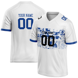 Custom Team Design White & Royal Blue Colors Design Sports Football Jersey FT00DC070219