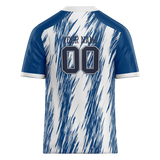 Custom Team Design Royal Blue & White Colors Design Sports Football Jersey FT00DC081902