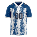 Custom Team Design Royal Blue & White Colors Design Sports Football Jersey FT00DC081902