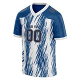 Custom Team Design Royal Blue & White Colors Design Sports Football Jersey FT00DC081902