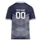 Custom Team Design Dark Purple & Silver Colors Design Sports Football Jersey FT00DC092204