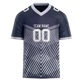 Custom Team Design Dark Purple & Silver Colors Design Sports Football Jersey FT00DC092204