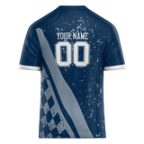 Custom Team Design Royal Blue & Silver Colors Design Sports Football Jersey FT00DC101904