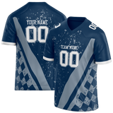 Custom Team Design Royal Blue & Silver Colors Design Sports Football Jersey