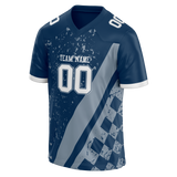 Custom Team Design Royal Blue & Silver Colors Design Sports Football Jersey FT00DC101904