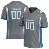 Custom Team Design Gray & Blue Colors Design Sports Football Jersey