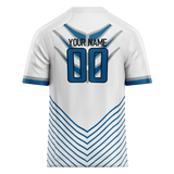 Custom Team Design White & Blue Colors Design Sports Football Jersey FT00DL030220