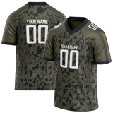 Custom Team Design Camo & Black Colors Design Sports Football Jersey