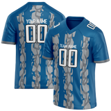 Custom Team Design Blue & Gray Colors Design Sports Football Jersey