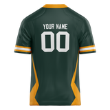 Custom Team Design Dark Aqua & Yellow Colors Design Sports Football Jersey FT00GBP011612