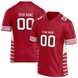 Custom Team Design Red & White Colors Design Sports Football Jersey