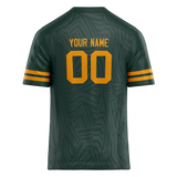 Custom Team Design Dark Aqua & Yellow Colors Design Sports Football Jersey FT00GBP031612