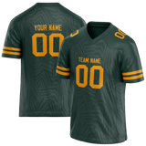 Custom Team Design Dark Aqua & Yellow Colors Design Sports Football Jersey FT00GBP031612