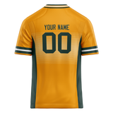 Custom Team Design Yellow & Dark Aqua Colors Design Sports Football Jersey FT00GBP051216