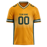 Custom Team Design Yellow & Dark Aqua Colors Design Sports Football Jersey FT00GBP051216