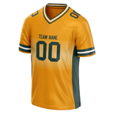 Custom Team Design Yellow & Dark Aqua Colors Design Sports Football Jersey FT00GBP051216