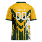 Custom Team Design Yellow & Kelly Green Colors Design Sports Football Jersey FT00GBP061215