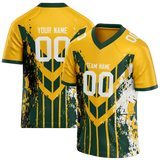 Custom Team Design Yellow & Kelly Green Colors Design Sports Football Jersey FT00GBP061215