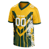 Custom Team Design Yellow & Kelly Green Colors Design Sports Football Jersey FT00GBP061215