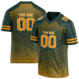 Custom Team Design Kelly Green & Yellow Colors Design Sports Football Jersey