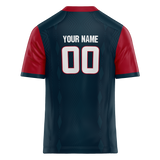 Custom Team Design Navy Blue & Red Colors Design Sports Football Jersey FT00HT021809