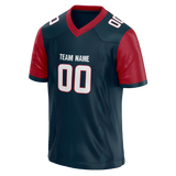 Custom Team Design Navy Blue & Red Colors Design Sports Football Jersey FT00HT021809